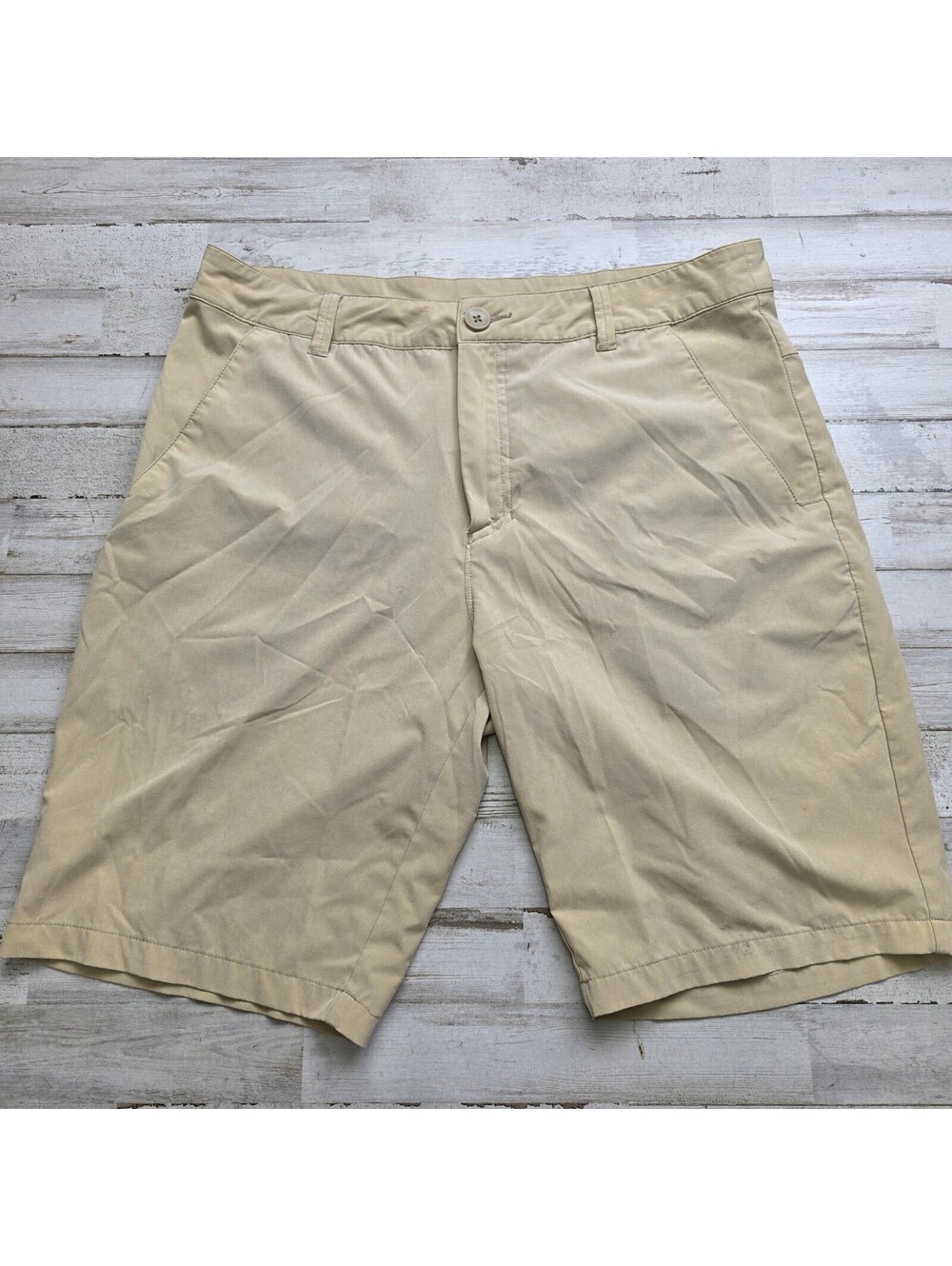 Oakley Shorts Adult Size 32 (33) Beige Golf Stretch Outdoor Classic Lightweight